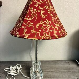 Elegant Red and Gold Table Lamp